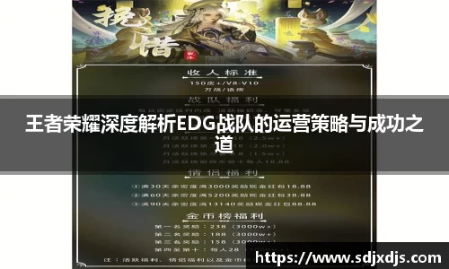 王者荣耀深度解析EDG战队的运营策略与成功之道