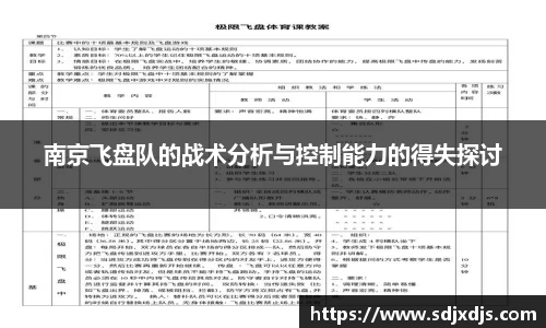 南京飞盘队的战术分析与控制能力的得失探讨